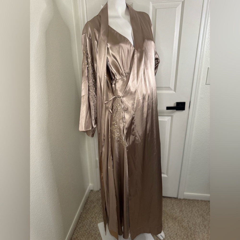 Marks & Spencer Gold Plunge Bishop Sleeve Nightgown I#47